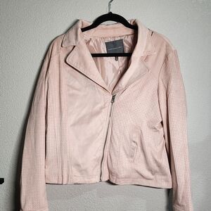 Kate & Mallory Light Pink Leather Jacket